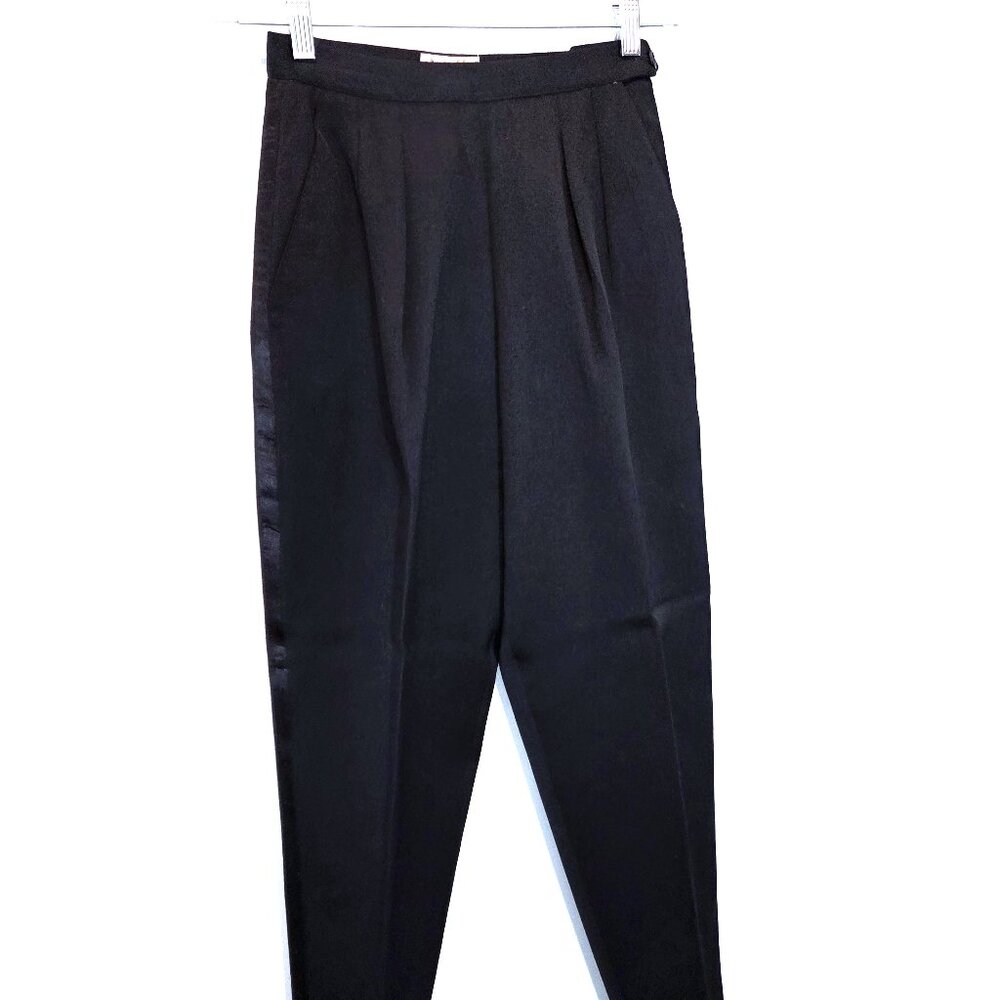Vintage Liz Claiborne Wool Tuxedo Pants Size 6P